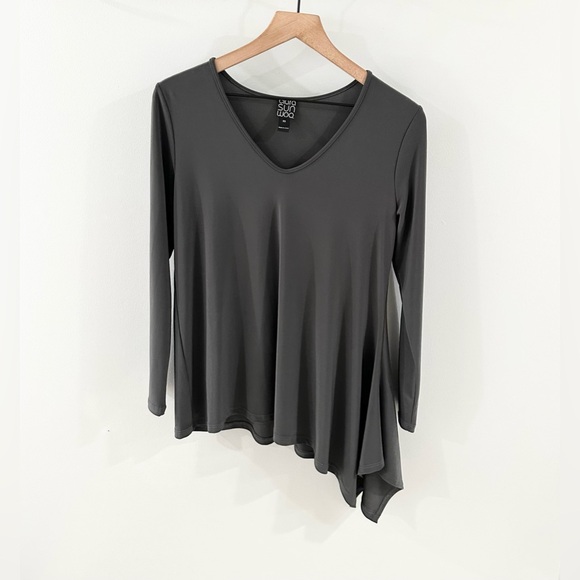 Clara SunWoo Asymmetric Hem Tunic Gray Size XS - Picture 1 of 5